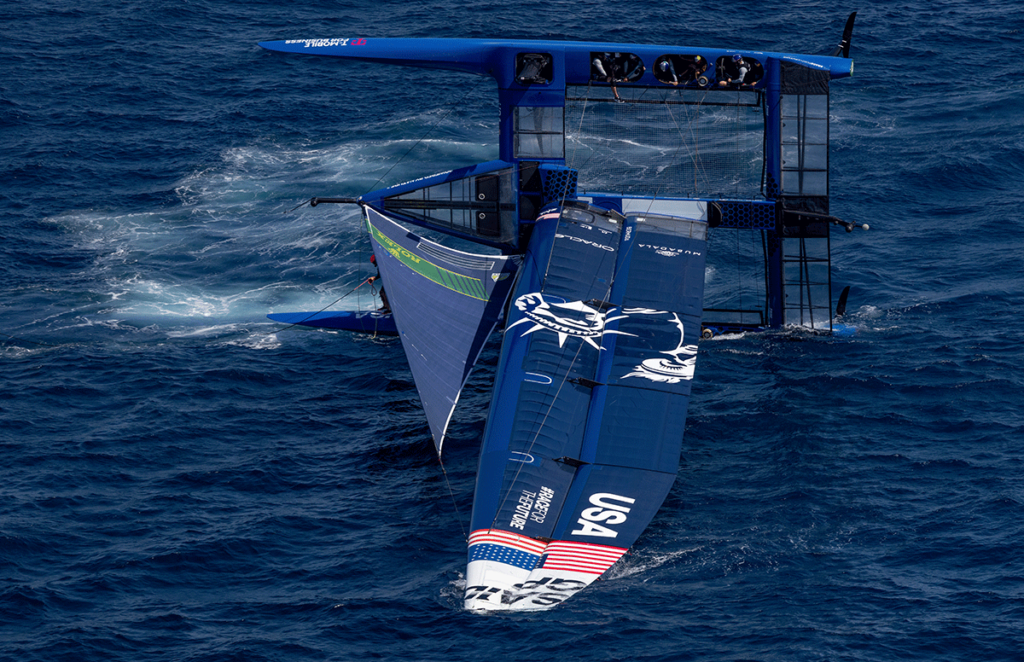 United States capsizes as SailGP teams push final practice to the limit